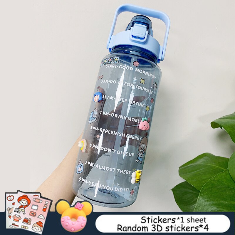 2L Capacity Water Bottle With Bounce Cover Time Scale