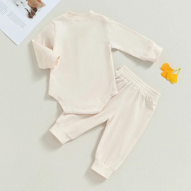 Baby Boy Clothes 2 Piece Outfit Long Sleeve Rompers Spring Fall Clothes