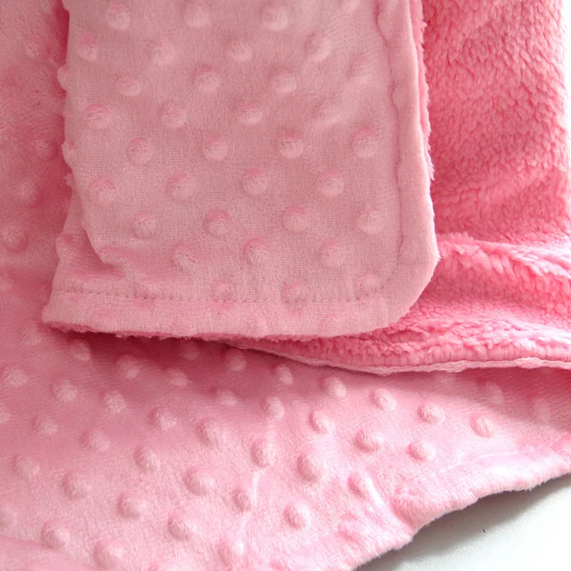 Baby Blanket & Swaddling Newborn Thermal Soft Fleece Blanket Winter Solid Bedding Set Cotton Quilt Infant Bedding Swaddle Wrap