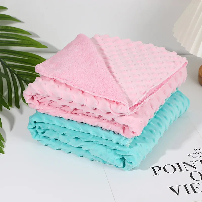 Minky Baby Super Soft Kids Swaddle Blanket Quilt