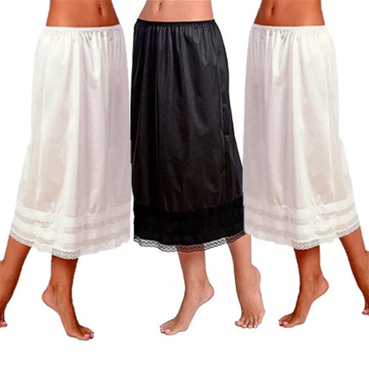 Womens Lace Underskirt Petticoat Under Dress Long Skirt