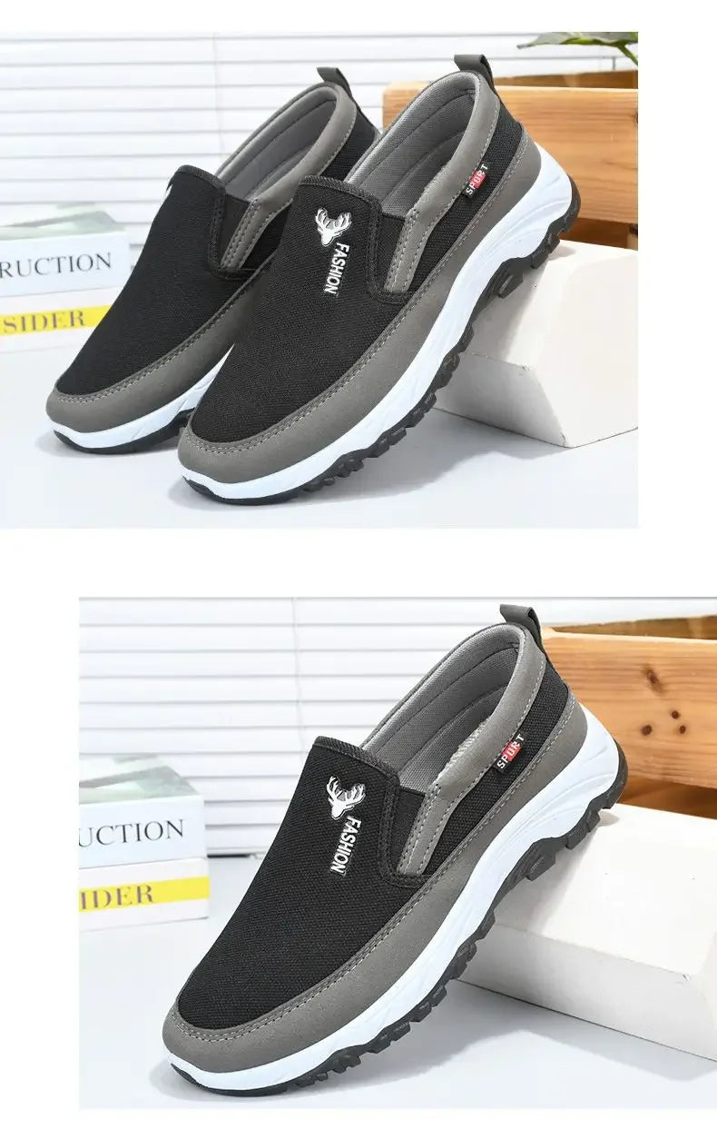 Men's Canvas Shoes with Soft Soles Casual Breathable Comfortable Men's Oxford Sneakers