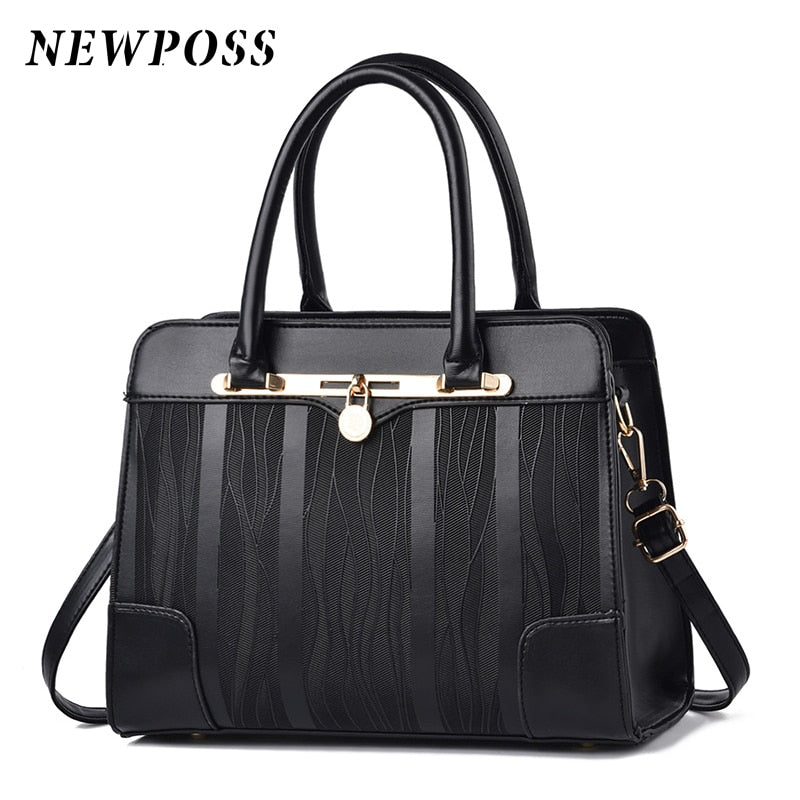 Leather Handbags Women High Quality Casual Female Bag Tote Famous Brand Shoulder Bag