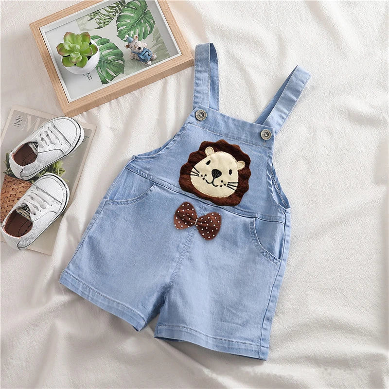 IENENS Summer Kids Baby Boys Jumper Pants Denim Shorts Jeans Overalls Toddler Infant Girl Playsuit Clothes Clothing Trousers