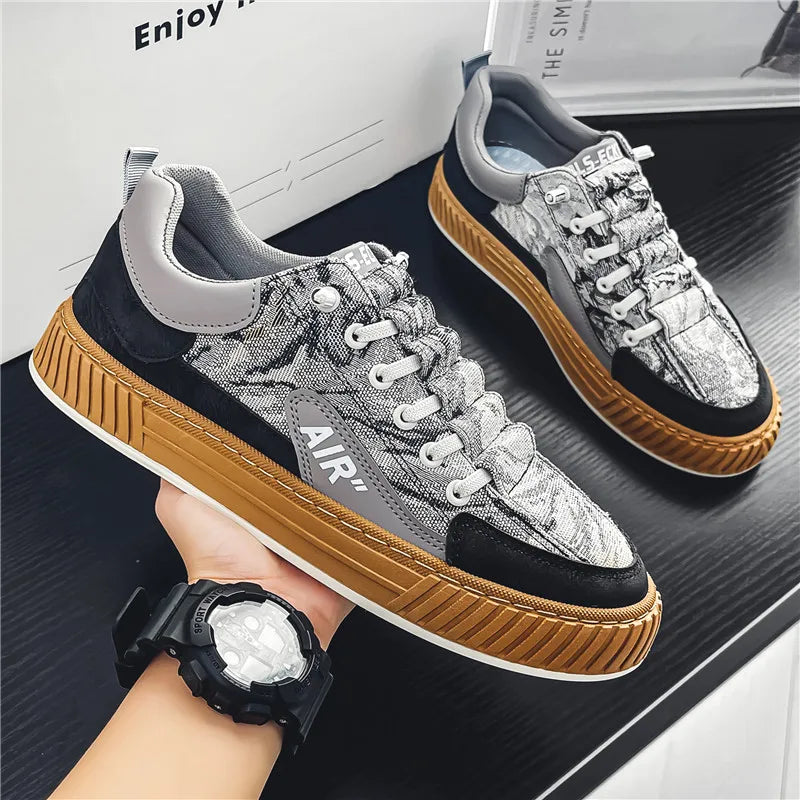 Men's Run Sneaker Walking Leather Cricket Comfort Skateboard Shoes