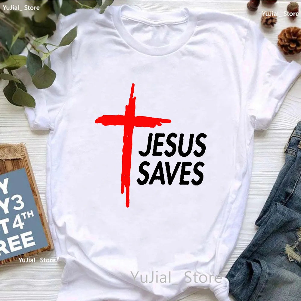 All My Hope Is In Jesus Graphic Print T-Shirt Women