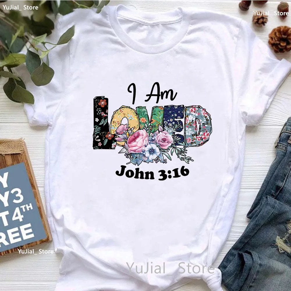 All My Hope Is In Jesus Graphic Print T-Shirt Women