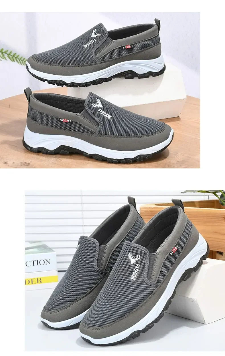 Men's Canvas Shoes with Soft Soles Casual Breathable Comfortable Men's Oxford Sneakers