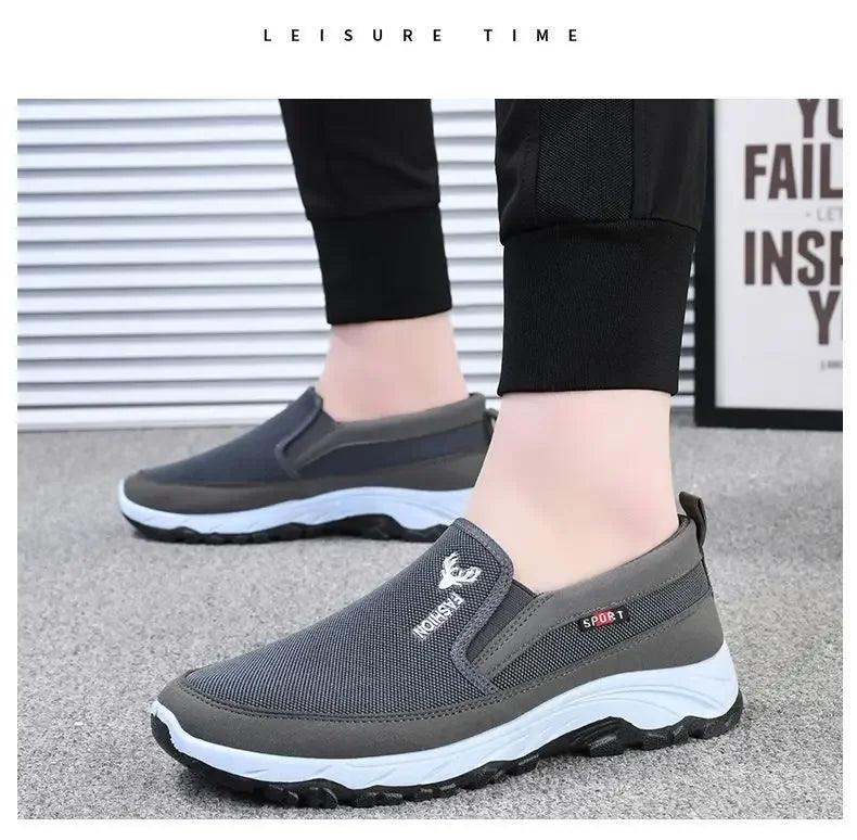 Men's Canvas Shoes with Soft Soles Casual Breathable Comfortable Men's Oxford Sneakers