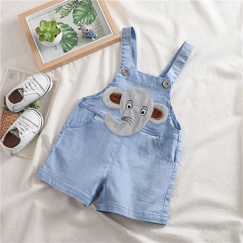 IENENS Summer Kids Baby Boys Jumper Pants Denim Shorts Jeans Overalls Toddler Infant Girl Playsuit Clothes Clothing Trousers