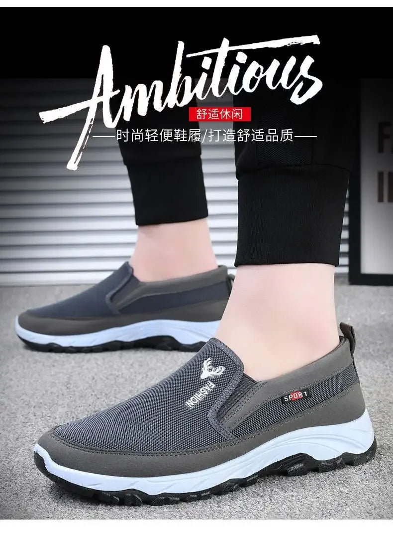 Men's Canvas Shoes with Soft Soles Casual Breathable Comfortable Men's Oxford Sneakers