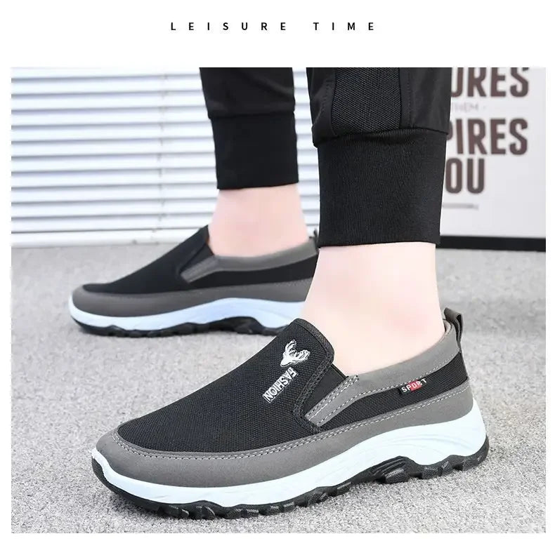 Men's Canvas Shoes with Soft Soles Casual Breathable Comfortable Men's Oxford Sneakers