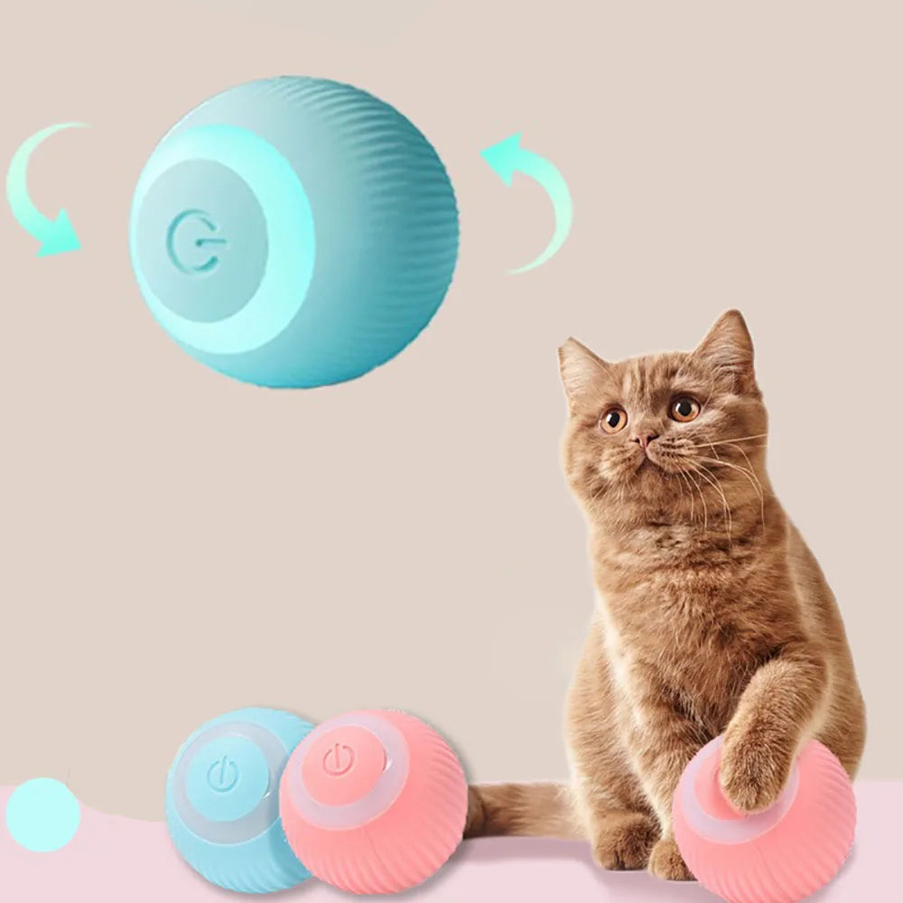 Cat Dog Toys Electronic Interactive Cat Interactive Ball Smart Cat Toy Indoor Automatic Rolling Magic Ball Cat Game Accessories