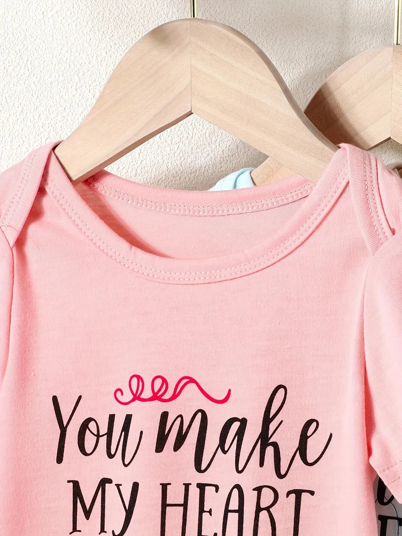 Summer Cute Sweet Comfort Baby Girl Letter-Printed T-shirt Baby Boy Baby Casual Breathable Onesie Baby Short Sleeves