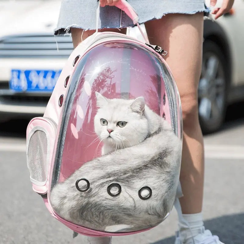 Cat Pet Carrier Backpack Portable Transparent Space Capsule Bubble Pet Backpack Cat Carrier Bag Breathable Pet Outgoing Backpack