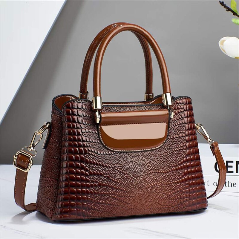 Fashion Shoulder Bag For Women PU Leather Handbag Adjustable Shoulder Strap Large Capacity Tote Messenger Bag