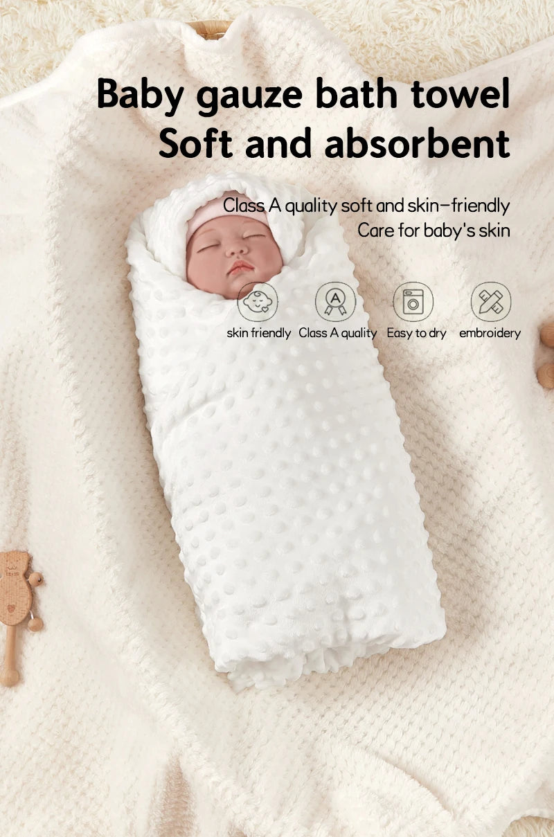 Minky Baby Super Soft Kids Swaddle Blanket Quilt