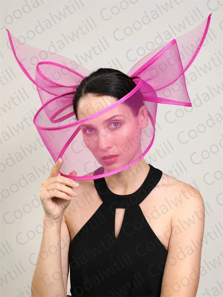 Halo Fascinator Hat Women Wedding Pillbox Elegant Hair Clip Church Ladies Party Headpiece Fashion Headwear