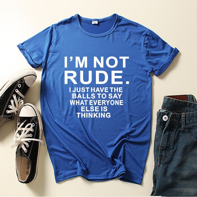 I am Not Rude Letter Print Women T Shirt Short Sleeve O Neck Loose Women Tshirt Ladies Tee Shirt Tops Cloth