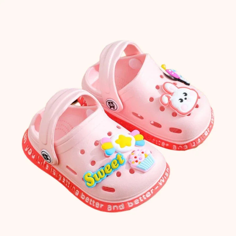 Summer Kids Sandals Children's Shoes Slippers Soft Anti-Skid Cartoon Boys Girls