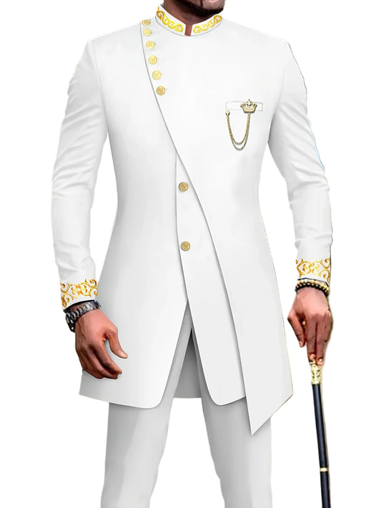 Men's Casual Long-sleeved Two-piece Suit
