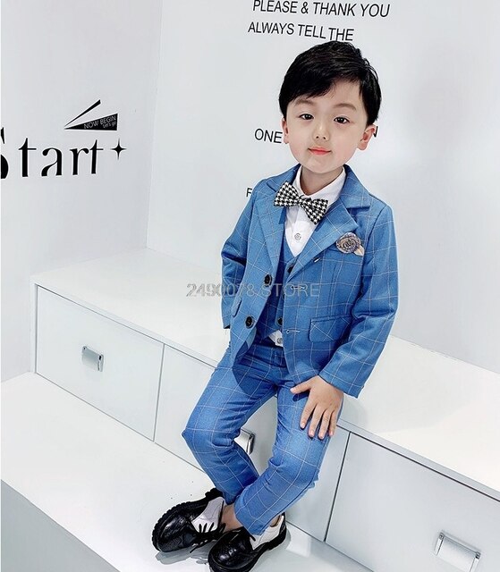 Top Quality Flower Boys Wedding Gentleman Formal Tuxedo Suit