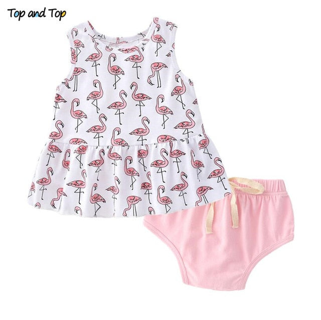 Top and Top Fashion Cute Toddler Girls Clothing Set Short Sleeve T-shirt+Trousers+Headband Baby Girl Summer Clothes