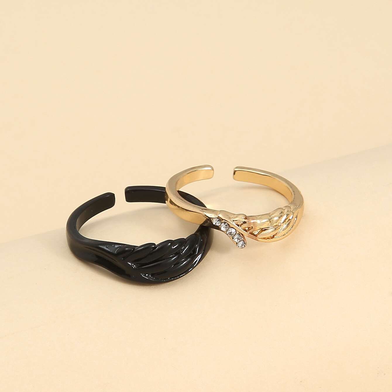 2 Pcs Sun Moon Lover Couple Rings Simple Opening Ring For Couple Men Women Wedding Engagement Promise Valentine&#39;s Day Jewelry