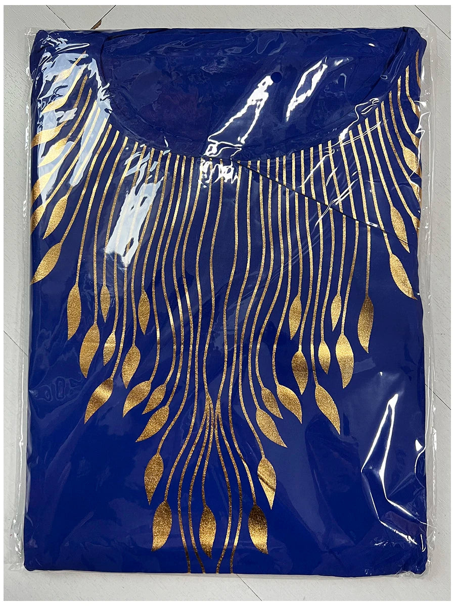 Women Dubai Print Caftan Dress with Headscarf