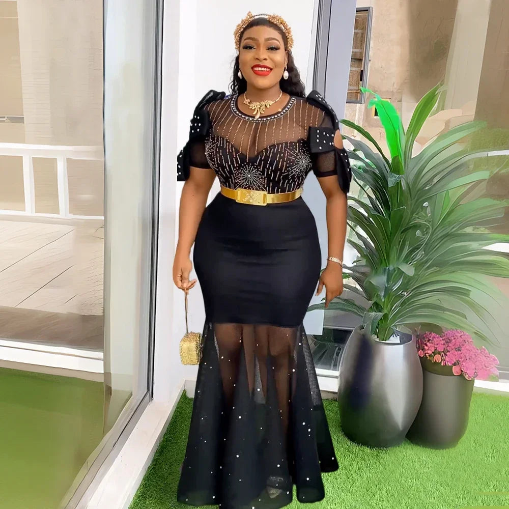 Plus Size Ankara Dashiki Wedding Dress|African Dresses|Top Super Deals Black / XXXL Plus Size Ankara Dashiki Wedding Dress|African Dresses|Top Super Deals Black / XXXL
