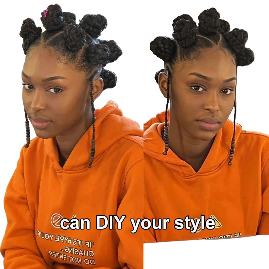 Bantu Knots Braided Full Lace Wig
