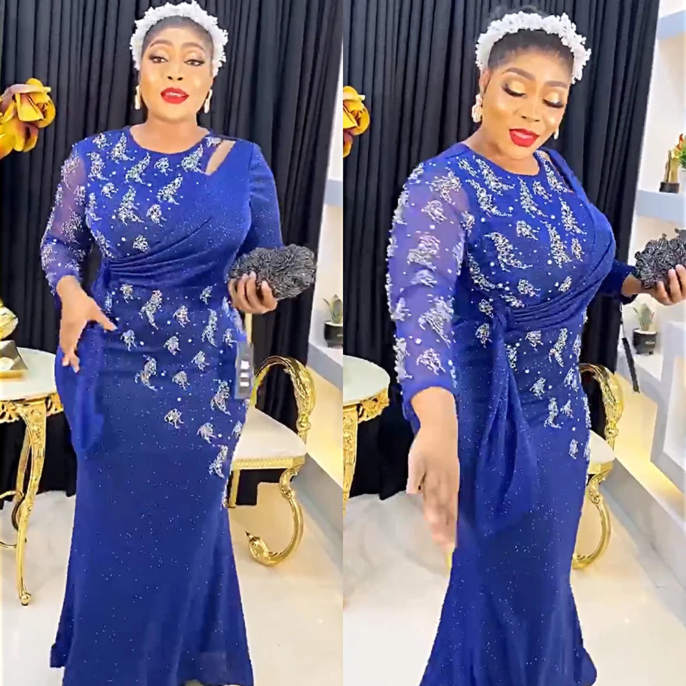 Plus Size African Party Long Dress