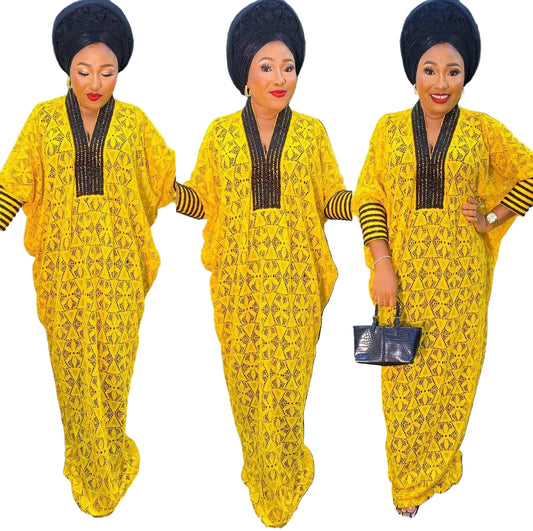 African Lace Boubou Dress for Women