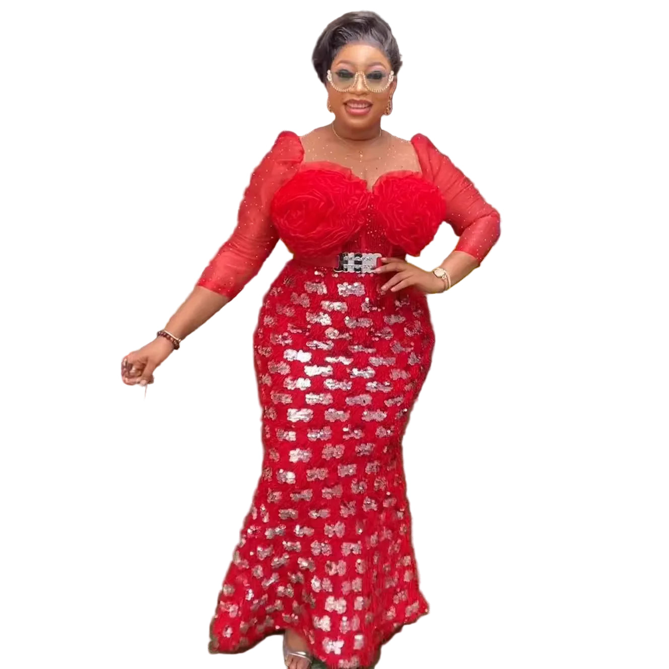 Elegant African Evening Dress for Women