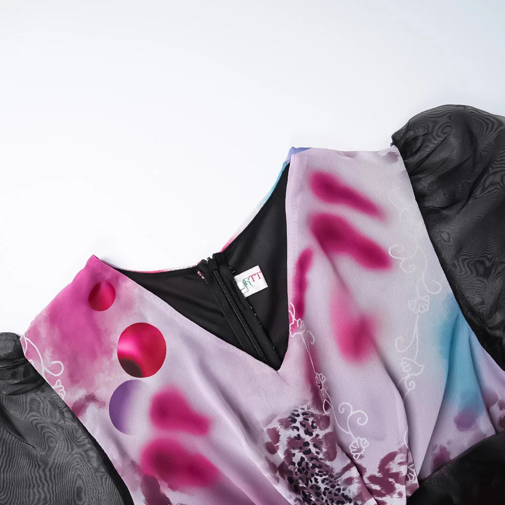 Plus Size African Ankara Wedding Dress