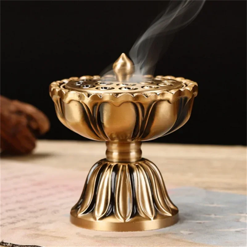 Lotus Copper Lamp Incense Burner