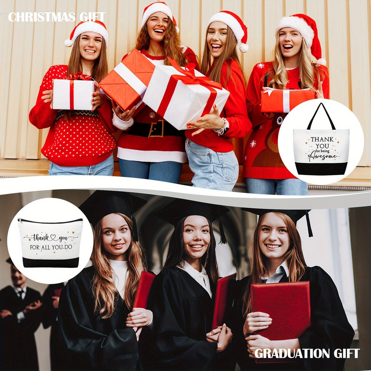 Thank You Canvas Tote Bags Bulk 24pcs