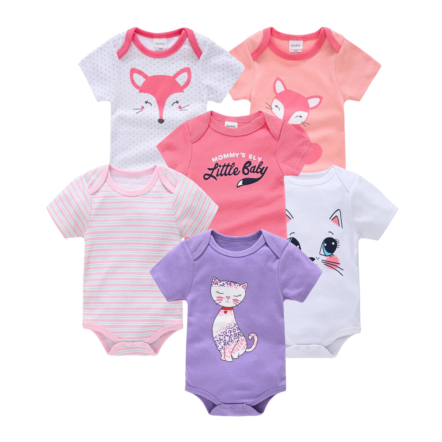 Baby Bodysuit Set 0-12 Months
