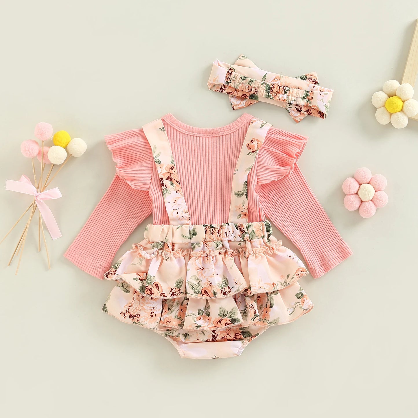Baby Girl 2Pcs Floral Outfits