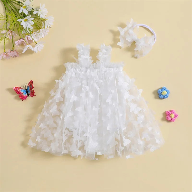 Baby Girls 2Pcs Tulle Tutu Bodysuit Dress
