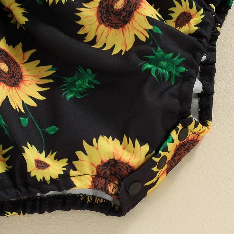 Baby Girl 2 Piece Summer Sunflower Romper