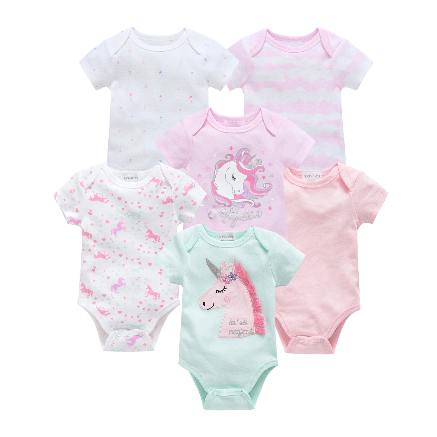 Baby Bodysuit Set 0-12 Months