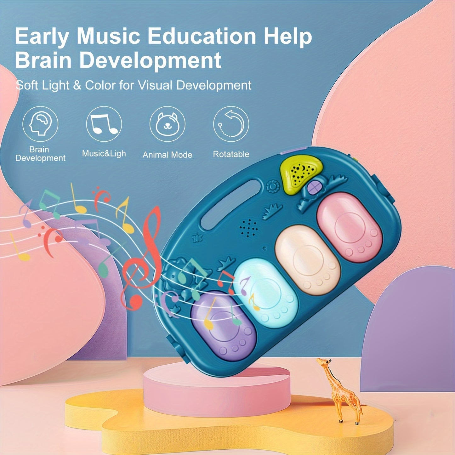 Newborn Baby Play Mat with Piano & Learning Toys