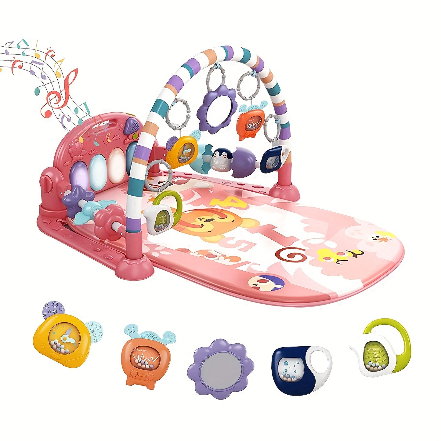 Newborn Baby Play Mat with Piano & Learning Toys