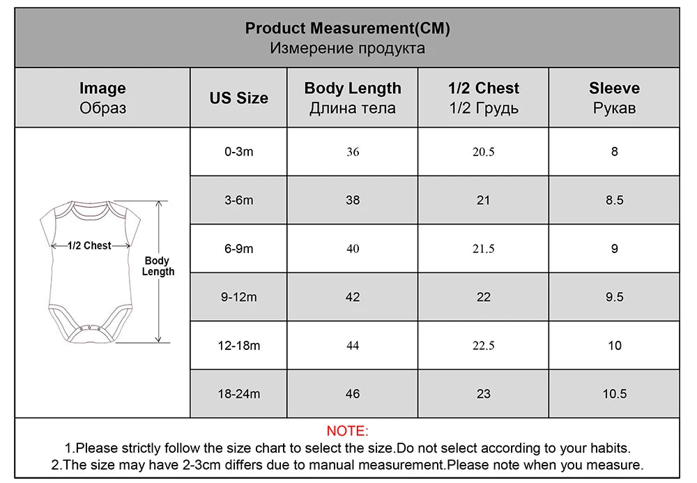 Baby Bodysuit Set 0-12 Months