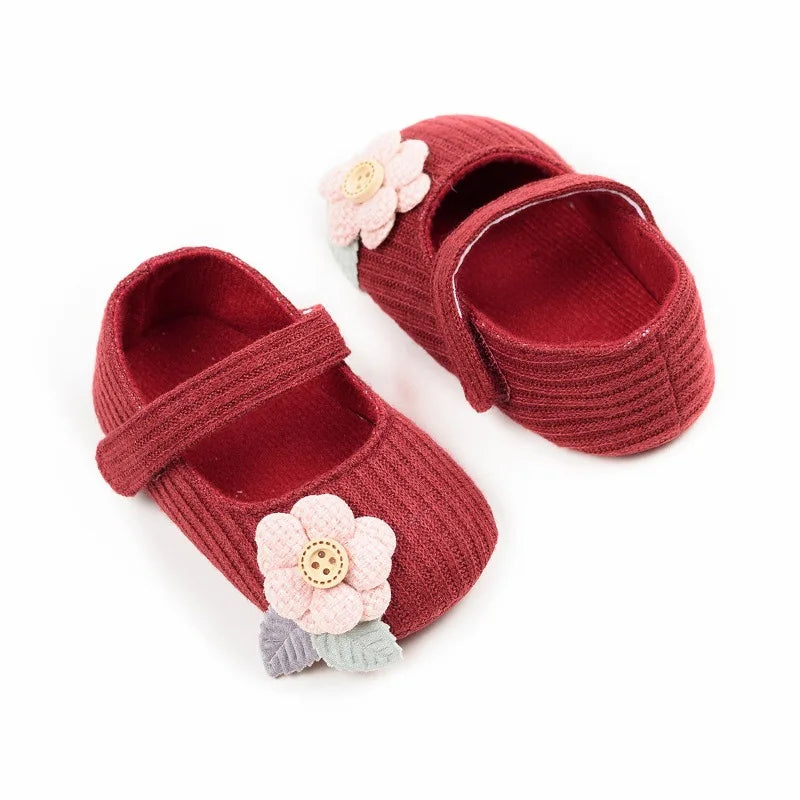 Anti-slip First Walking Baby Girls Shoes 0-12M