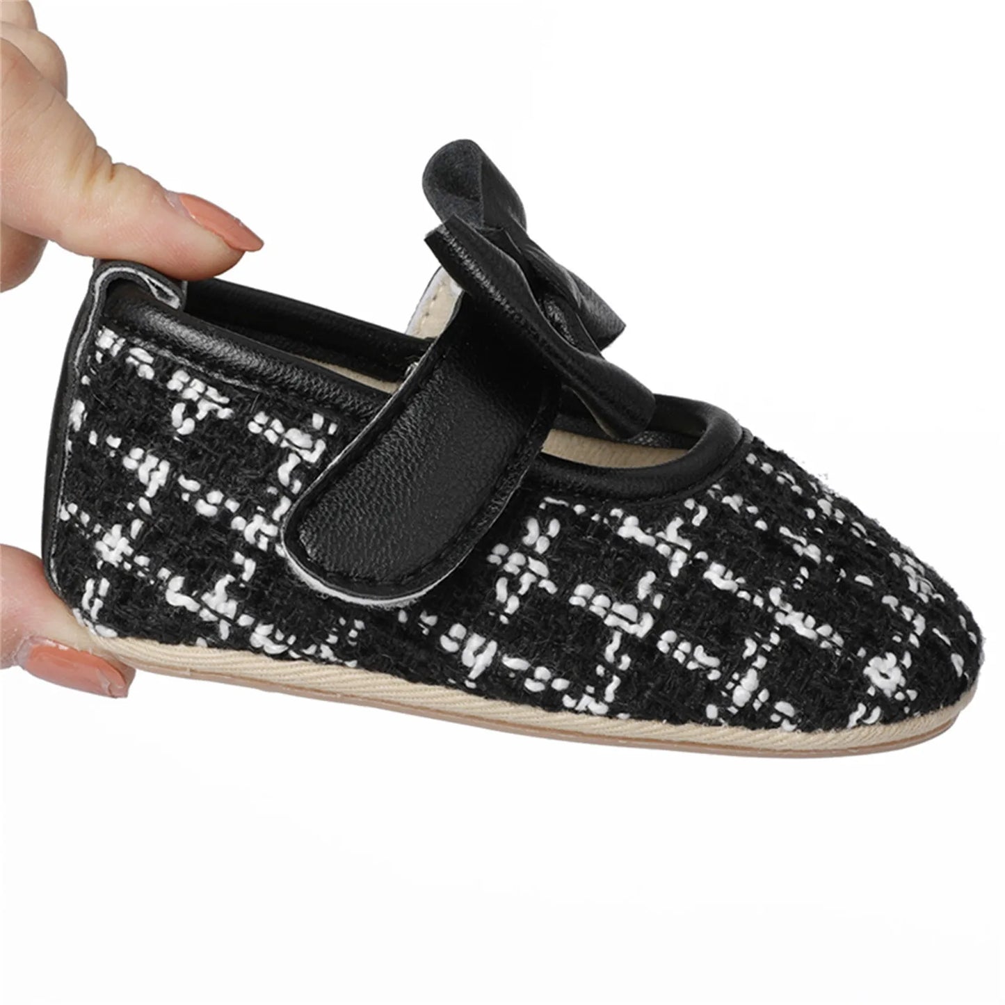 Infant Girls Plaid Bow Princess Shoes