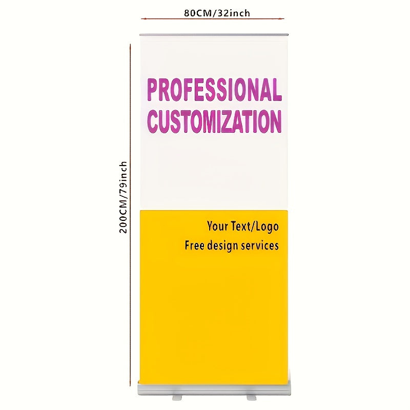1 Set Retractable Personalized Banner Stand WithBase- Portable, Suitable For Wedding WelcomeDecoration, Birthday Banners, And CommercialPromotions