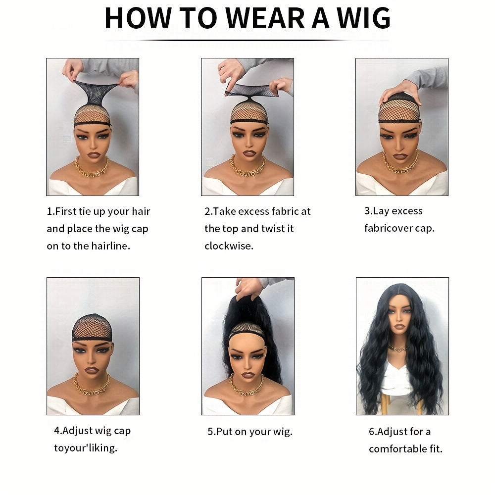 Long Synthetic Wavy Hair with Bangs