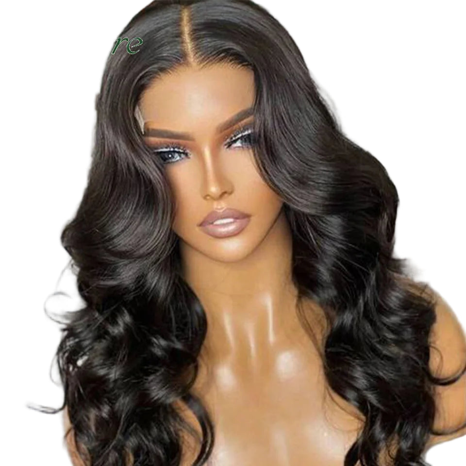 Natural Black Body Wave Human Hair Wig